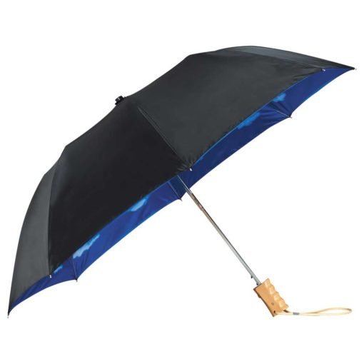 46" Blue Skies Auto Open Folding Umbrella-1