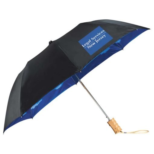 46" Blue Skies Auto Open Folding Umbrella-7