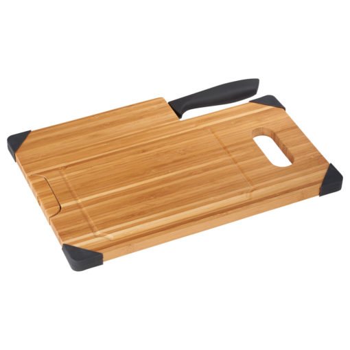 Bamboo Cutting Board with Knife-1
