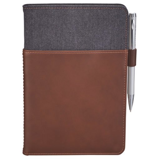 Alternative® Canvas Leather Wrap Bound Notebook