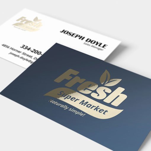Business Card Gold Foil UV Coating | Foil Business Cards printing | Specialized Business Cards With Foil On Front Standard Uncoated and UV Coating| Print Magic