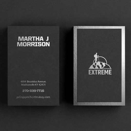 Foil Business Cards printing, Silver Foil Business Cards