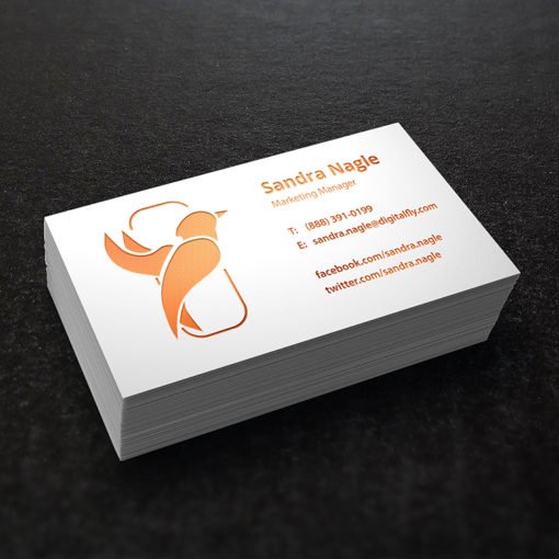 Business Card Cooper Foil Designer | Foil Business Cards printing | Specialized Business Cards With Cooper Foil On Front | Print Magic
