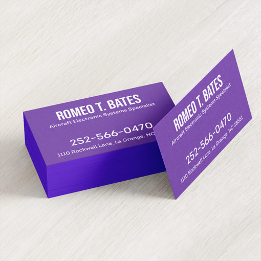 Ultra Thick Painted Edge Business Cards | Metallic Purple Ultra Thick Painted Edge Business Cards | PrintMagic