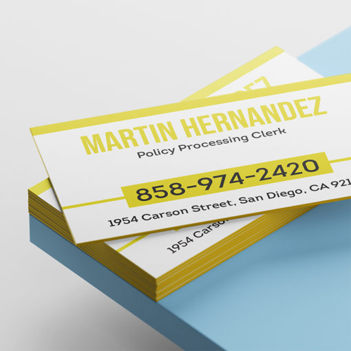 Ultra Thick Painted Edge Business Cards | Metallic Yellow Ultra Thick Painted Edge Business Cards | PrintMagic