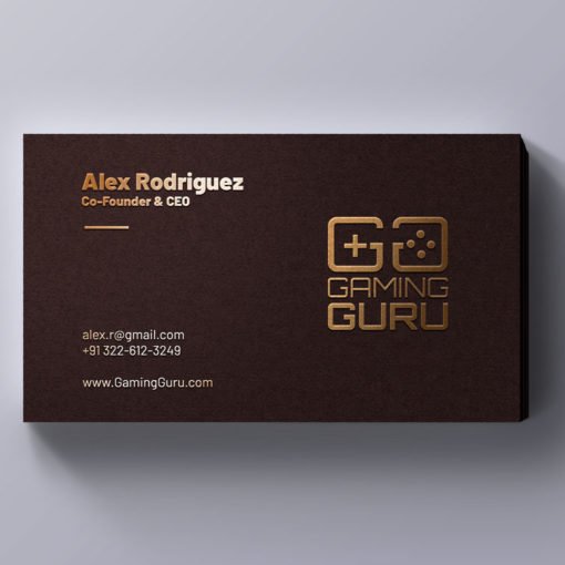 Raised Foil Business Cards Printing, Specialized Business Cards, Gold Foil Business Cards