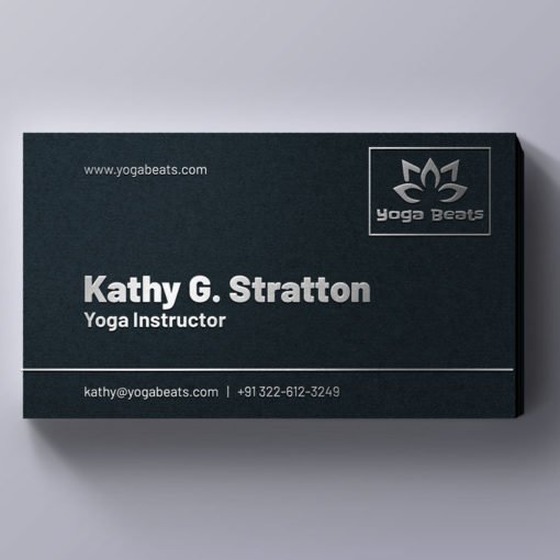 Print Raised Foil Business Cards, Professional Business Cards, Silver Foil Business Cards
