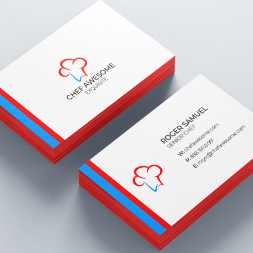 Ultra Thick Painted Edge Business Cards | Red Ultra Thick Painted Edge Business Cards | PrintMagic