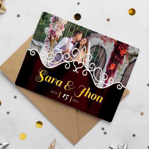 Silk Postcard Rounded Corner Wedding Invite Family Special Occasions Events | Printmagic