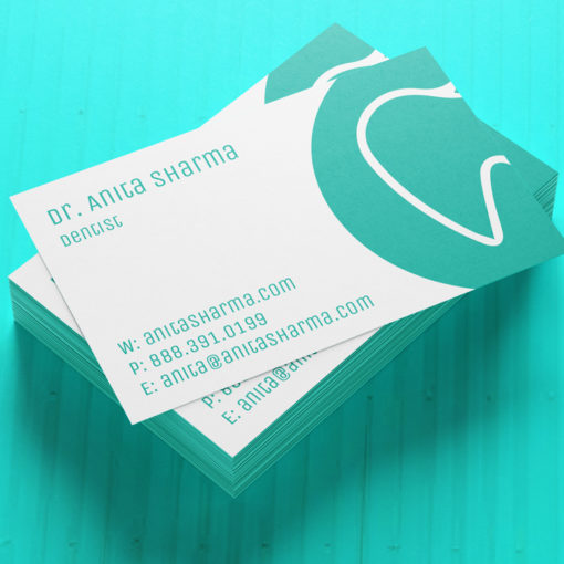 Ultra Thick Painted Edge Business Cards | Turquoise Ultra Thick Painted Edge Business Cards | PrintMagic