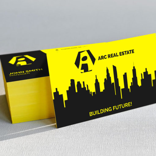 Ultra Thick Painted Edge Business Cards | Yellow Ultra Thick Painted Edge Business Cards | PrintMagic