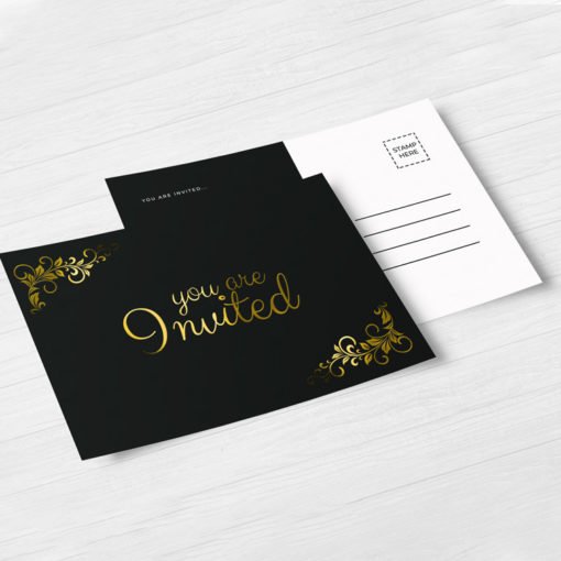 Raised Foil Postcards printing, Professional Raised Foil Postcards, Premium Gloss Postcards