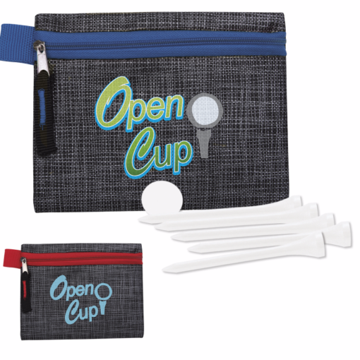 Print Golf Tee Kit - 2-3/4" with Printed Non-Woven Pouch