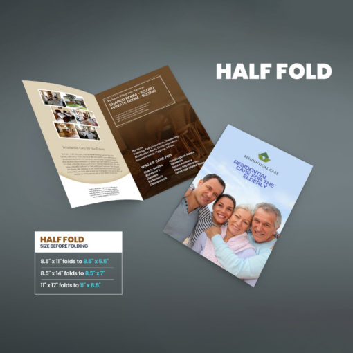 Print Products | Fold Option: Half-Fold for Brochures