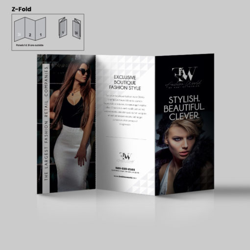Brochure Printing | High-Quality Brochure With Z-Fold And Standard Gloss Text-100lb | PrintMagic