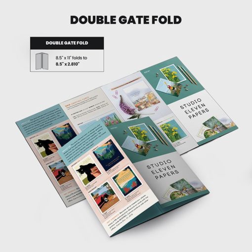 Business Flyers Double Gate Fold Restaurant Coupon Spa Educational Events Branding Promotions Quick and Easy High Quality Premium Stock Affordable Printing | Printmagic