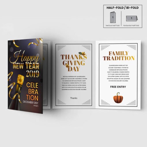 folded raised foil greeting cards, foiled holiday cards, foil stamped cards, foil cards, custom foil stamped cards