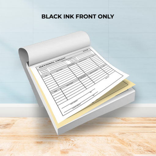 NCR Forms 2 Part Black One Color Carbonless Sales Purchase Orders Sequential Numbering Duplicate Carbon Copy Writing Transfers Bills Tickets Requisitions | Printmagic