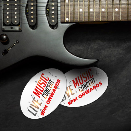 Promotional & Event Stickers | Oval shape Printed Front side with 70lb Gloss Sticker Paper Stock and UV Coating on Front side Stickers for promote events for various sized companies, schools, industries, nonprofit organizations | PrintMagic