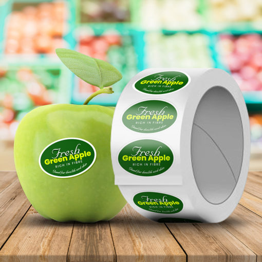 Roll Stickers | Oval shape Printed Front side with Semi-Gloss (55lb, 3.2mil) and Silk Lamination and Raise brand awareness for small and large company packaging with roll stickers | PrintMagic