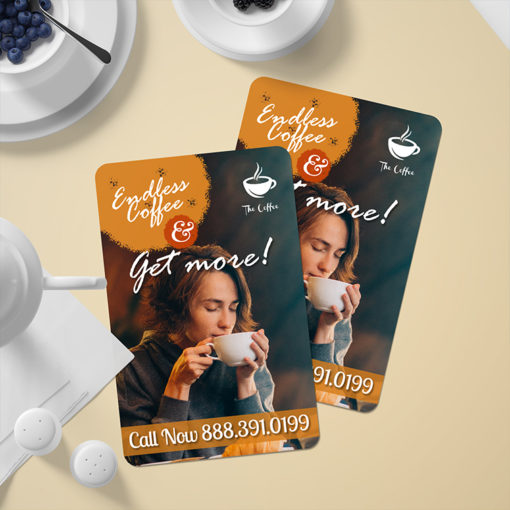 Silk Flyers Vertical All Rounded Corners Cafe Restaurant Coupon Spa Educational Events Branding Promotions Quick and Easy High Quality Premium Stock Affordable Printing | PrintMagic