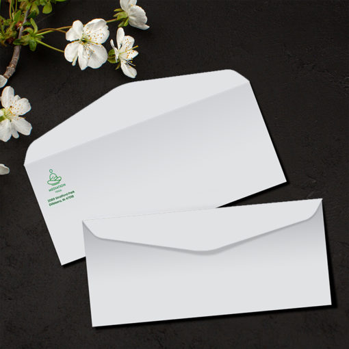 No10 Envelopes One Color Front Only 9.5x4.125 customized Business Greeting cards Invitation Budget #10 Pocket Window Self Seal Security Envelope | Printmagic