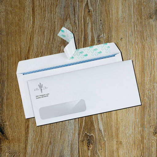 Self Seal Strip Envelopes 9.5 x 4.125 with Window Business Stationary Packaging Greeting Card Invitation Standard Mailing Premium Stock Portfolio Corporate Presentations Ma | PrintMagic