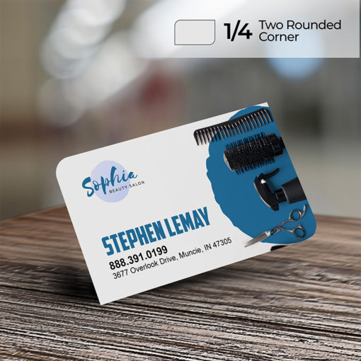Two Rounded Corner Business Cards | High-shine Standard and Premium Glossy paper stock and Choose from Matte or UV coating | PrintMagic