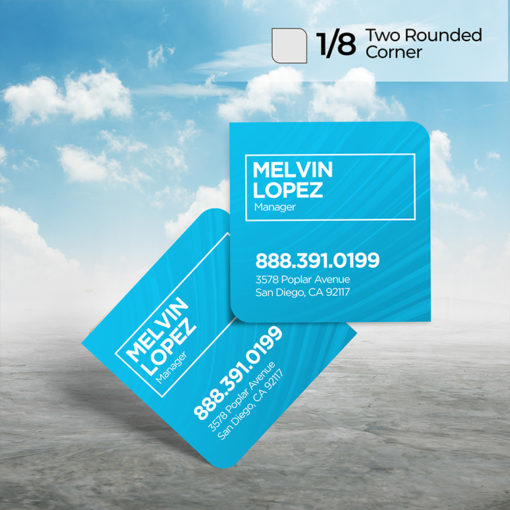 Two Rounded Corner Business Cards | Standard Gloss or Premium Gloss paper stock choices and Full-color, fade-resistant printing on 1 or 2 sides | PrintMagic