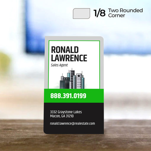 Two Rounded Corner Business Cards | Choose from Matte or UV coating and Rounding circumference of 1/4” or 1/8” | PrintMagic