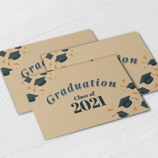 Brown Kraft Postcards | Horizontal Thick Brown Kraft Uncoated (Uncoated - 18pt) Paper stock Printed Front Side Education Postcards | PrintMagic