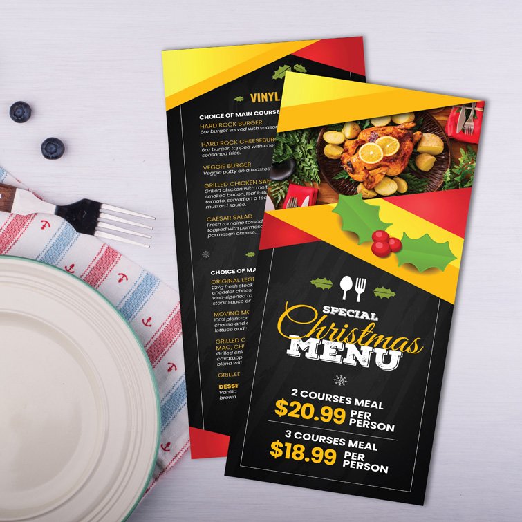 Custom Pocket Menus | Order Pocket Menus Printing Online - Print Magic