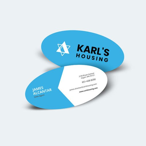custom Oval Business Cards, Oval businees Cards printing