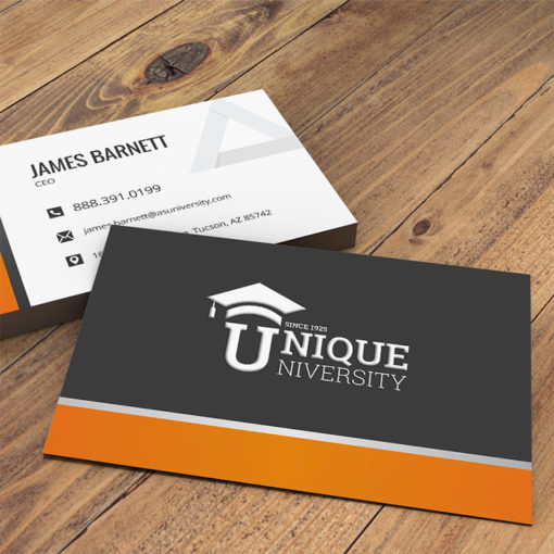 Velvet Soft Touch Business Cards | Velvet Soft Touch Business Card Horizontal Rectangle Education | PrintMagic