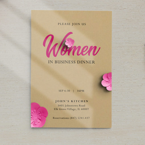Brown Kraft Invitation Cards Vertical Rectangle Save the date RSVP Wedding Guest Birthday Graduation Retirement Parties economical Fundraising Event Premium Stock