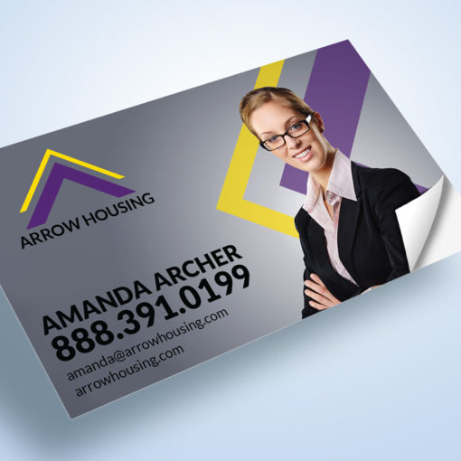 Business Card Stickers | Business Cards Stickers Real Estate Agent Card Stick On | PrintMagic