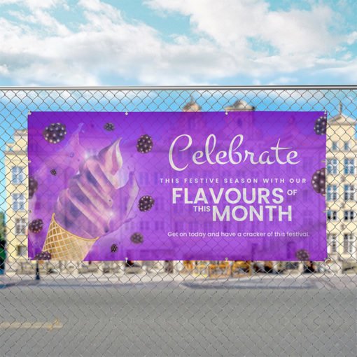 Mesh Banners | Celebrate Crackers food festival | Print Magic