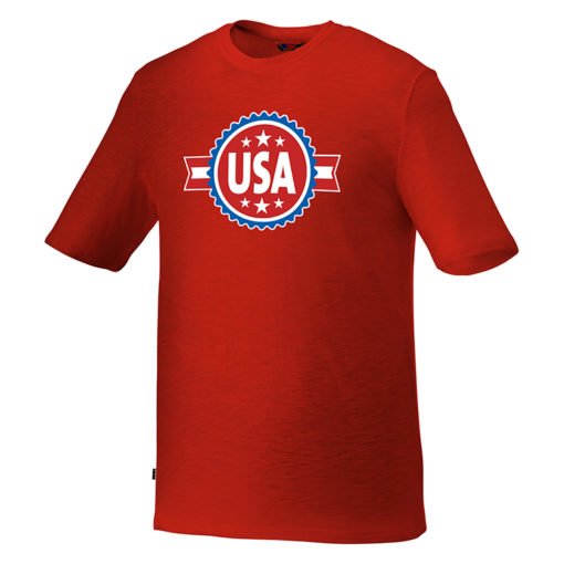 Custom Printed Men’s Basic Short Sleeve Colored T-shirt - Red