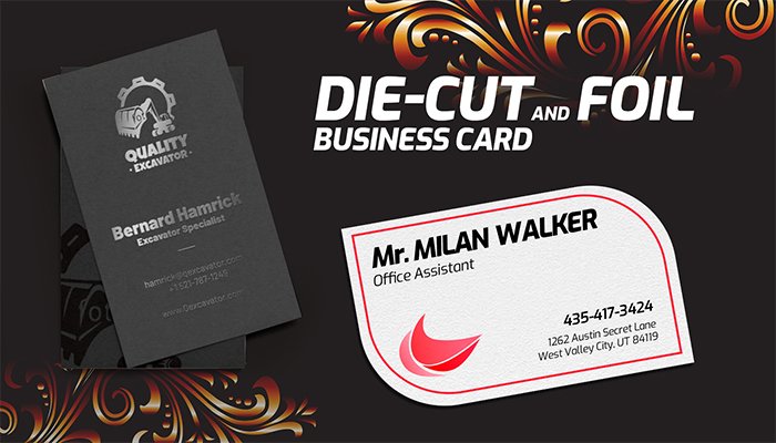 Top 7 Custom Design Business Card Ideas 5 Die Cut Business Card | Premium Gloss With UV Coating Business Card | Foil Business Cards | Print Magic