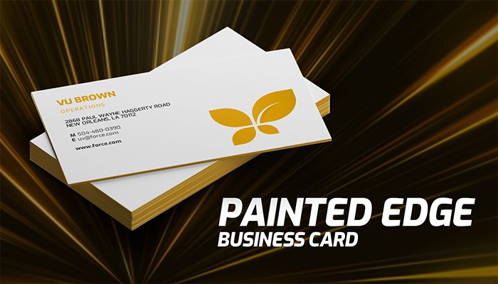 Top 7 Custom Design Business Card Ideas 4 Ultra Thick Painted Edge Business Cards | Ultra Thick Uncoated Paper With Metallic Gold Edge | Print Magic