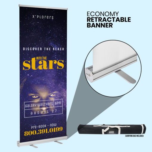 Retractable Economy Banner Printing at PrintMagic