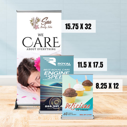 Real Estate and Educational Table Top Banner Printing at PrintMagic