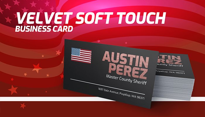 Velvet Soft Touch Business Cards | Premium Gloss Paper With Spot UV Coating And Velvet Soft Touch Lamination Business Cards | Print Magic