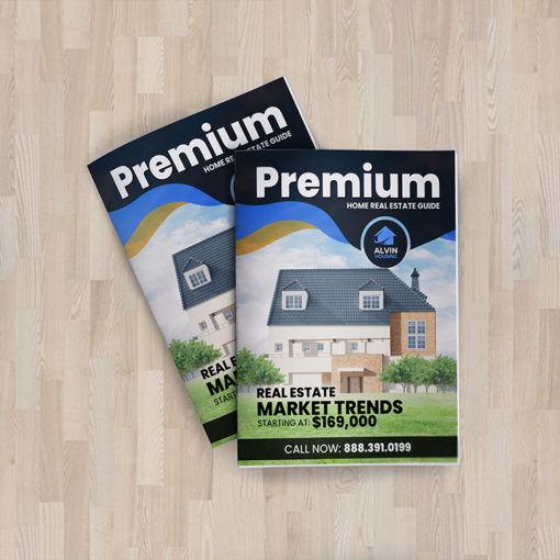Real Estate Custom Booklets and Catalogs | Real Estate Custom Booklets and Catalogs with Premium coating options on Standard and Premium paper and Saddle Stitched or Perfect Binding available | Print Magic