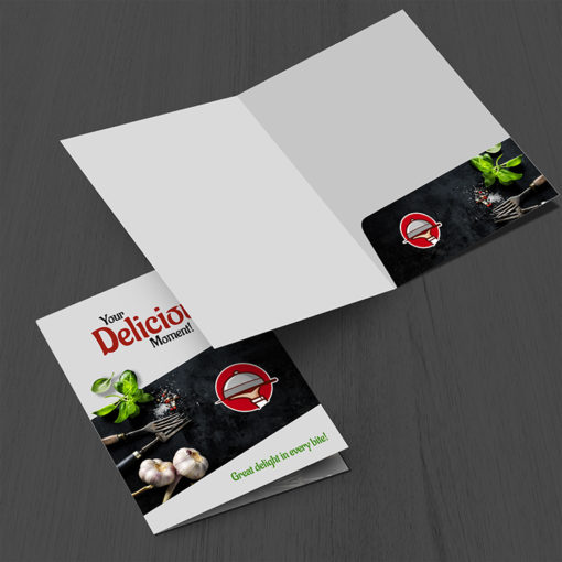 Silk Presentation Folders Right Pocket Restaurant Premium Stock High Quality Business Stationary suppliers manufacturer exporters traders events business | Printmagic