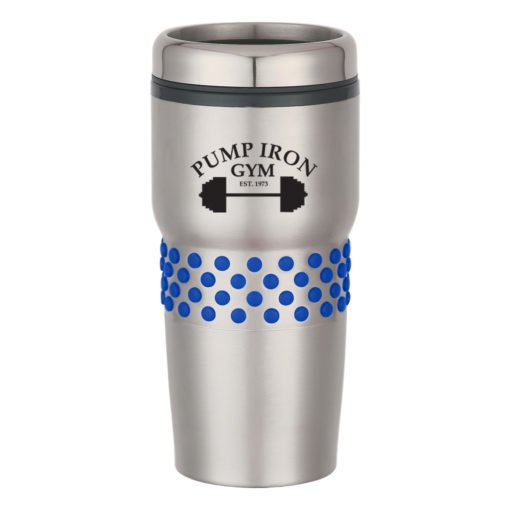 Print Custom 16 Oz. Stainless Steel Tumbler With Dotted Rubber Grips | PrintMagic