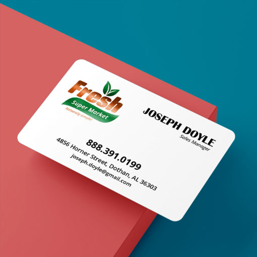Akuafoil Business Cards | Akua Foil Rounded Corner Business Cards Horizontal Rectangle Health and Food Industry | PrintMagic