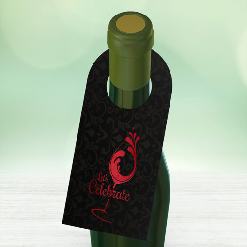 Bottle Necker Hangtags metallic redfoil premium product branding wine beer celebration gift tags Special Occasion | Printmagic