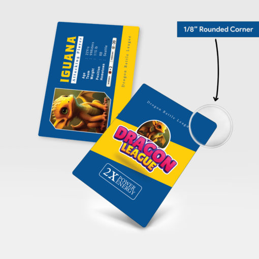 Horizontal Trading card 1-8 Rounded corner IGUANA Games | PrintMagic