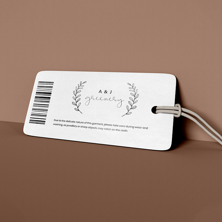 Custom Printing Recycled Paper Clothing Hang Tags with Strings